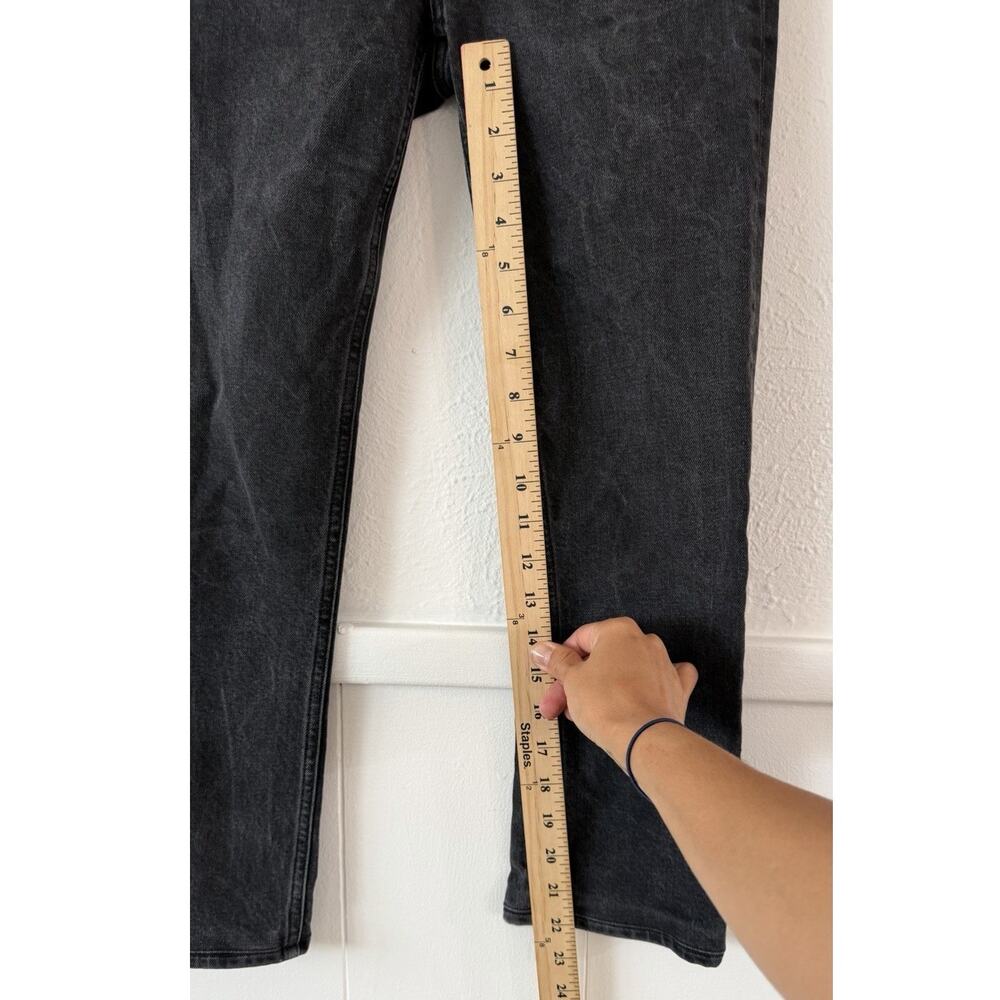 AGOLDE Riley Jeans Women’s Size 25 Black High Rise Straight Leg Button Fly - Picture 6 of 8